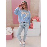 DStreet Bluza damska one size oversize SOFTTIE błękitna | shoptok.hr