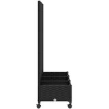 Vrtni saksija s rešetkom i kotačima Crna 120 x 40 x 131,5 cm PP | shoptok.hr