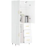 Visoka komoda bijela 69,5x34x180 cm konstruirano drvo | shoptok.hr