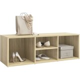 vidaXL klupa za spremanje obuće boja hrasta 105x35x35 cm od iverice | shoptok.hr