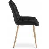  BERA stolica - crni baršun / noge od hrasta x 2 | shoptok.hr