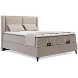Hom`in POSTELJA Z VZMETNICO 180 cm x 200 cm , kovina, umetna masa, tekstil, leseni material bež | Shoptok.si