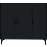  Komoda Črna 90x34x80 cm konstruiran les, (20653984) | Shoptok.si