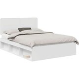  Konstrukcija postelje Bela 150 x 200 cm Masivno borovo les, (5000102987) | Shoptok.si