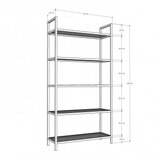 Hanah home K101 Polica za knjige 80x165x30cm, bež | Eponuda.ba