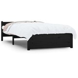 Za krevet crni drveni 75 x 190 cm 2FT6 mali jednokrevetni | shoptok.hr
