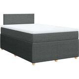 vidaXL Box spring postelja z vzmetnico temno siva 120x190 cm blago | Shoptok.si