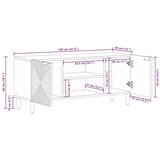 TV ormarić 105x33x46 cm Masivno drvo akacije - Prirodna 1 Drvo bagrema | shoptok.hr
