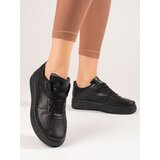 SHELOVET black sports shoes with thick soles Cene