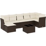  8-dijelni set vrtnih sofa s jastucima smeđi od poliratana | shoptok.hr