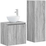  Set namještaja za kupaonicu 2 kom. Siva Sonoma 33 x 34.5 x 100 cm | shoptok.hr
