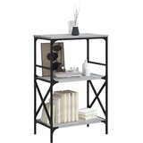  Regal za knjige 3 razine siva boja hrasta 59x35x90 5 cm drveni | shoptok.hr