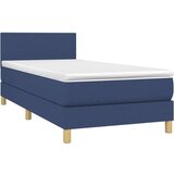  Box spring s madracem LED plavi 90x200 cm od tkanine | shoptok.hr