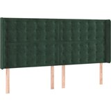  LED posteljno vzglavje temno zeleno 203x16x118/128 cm žamet, (20951707) | Shoptok.si