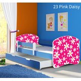  Dječji krevet ACMA s motivom, bočna plava + ladica 180x80 cm 23 Pink Daisy | shoptok.hr