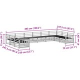  Setovi sofa 10 kom. Čvrsto drvo akacije | shoptok.hr