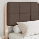 vidaXL Posteljni okvir z oblazinjenim vzglavjem Taupe 160 x 200 cm | Shoptok.si