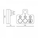  Produžni razdelnik sa prekidačem i LED osvetljenjem LINEA 2Z + 3xUSB A/C SCHUKO 4000K bela | Eponuda.com