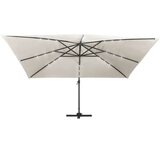  Konzolni vrtni suncobran LED sa stupom 400x300 cm boja pijeska - Pijesak 400 x 300 cm (7 x 5 cm) 1 | shoptok.hr