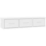 vidaXL Stenska polica s predali bela 88x26x18,5 cm iverna plošča | Shoptok.si