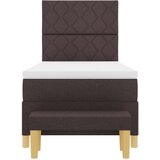 vidaXL Krevet s kutijom opruga i madracem tamnosmeđi 100x200 cm tkanina | shoptok.hr