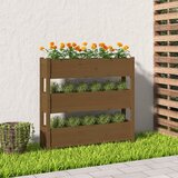 Maison Chic Visoka greda - Greda - Cvetlični Lonec medeno rjava 112x25x104,5 cm trdna borovina, (21788864) | Shoptok.si