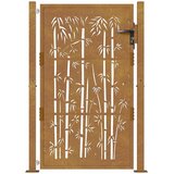  Vrtna vrata 100x150 cm Corten čelik dizajn od bambusa | shoptok.hr