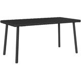 vidaXL vrtni stolić za kavu pravokutni crni 80x40x37 cm poliratan | shoptok.hr