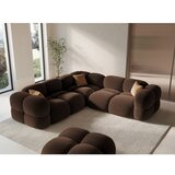 Cosmopolitan Design Temno rjava žametna kotna sedežna garnitura Loretto – | Shoptok.si