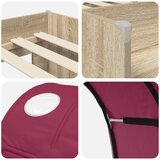Krevet s Tunnels 3 kom. Sonoma i Crvena Konstruirano drvo | shoptok.hr