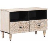 TV ormar s pohranom Bijelo 70 x 33,5 x 46 cm Čvrsto drvo manga | shoptok.hr