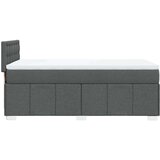 vidaXL Okvir kreveta s oprugama i madrac tamnosivi 80x200cm od tkanine | shoptok.hr