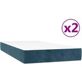  s oprugama i madracem tamnoplavi 200x200 cm baršunasti | shoptok.hr