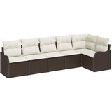  Sjedeća garnitura za vrt 6 pcs Smeđa poliratan | Eponuda.com