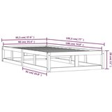  Posteljni okvir črn 90x190 cm 3FT trden les, (20904060) | Shoptok.si