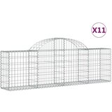  Lučne gabionske košare 11 kom 200x30x60/80 cm pocinčano željezo | shoptok.hr