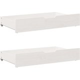  Posteljni okvir brez vzmetnice bel 200x200 cm trdna borovina | Shoptok.si