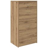 Maison Chic Komoda - Predalnik s 6 predali artisan hrast 50x34x96 cm iverna plošča, (21720202) | Shoptok.si