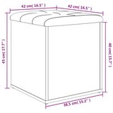  Klupa za cipele siva boja hrasta 42x42x45 cm konstruirano drvo | shoptok.hr