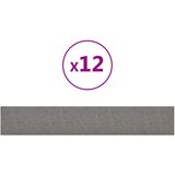  Zidna uzglavlja 12 pcs Svijetlo siva 90 x 15 cm tkanina | shoptok.hr