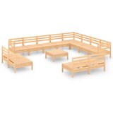 vidaXL Vrtna sedežna garnitura 13-delna trdna borovina, (20676529) Cene