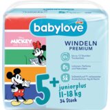 babylove premium pelene junior plus veličina 5+ (11-18 kg) 34 kom | ePonuda.com