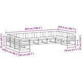  Set vanjskih sofa 10 kom. Prirodna i antracit Smeđa 483 x 245,5 x 73 cm | shoptok.hr