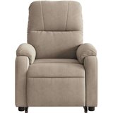 vidaXL Električni masažni naslanjač taupe mikrovlakna | Shoptok.si