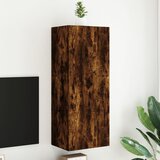 vidaXL Stenska TV omarica dimljeni hrast 40,5x30x102 cm inženirski les Cene