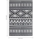 Vanjski tepih crni 120 x 180 cm PP | shoptok.hr