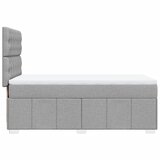  Okvir kreveta s oprugama i madrac svjetlosivi 80x200cm tkanina | shoptok.hr