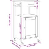  Kuhinjski kolica MONZA Crna 48 x 40 x 88,5 cm | shoptok.hr