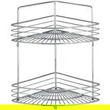 Wenko Kutna košarica za tuš kabinu Milano (Š x V: 315 x 370 mm, Srebrna, Visokog sjaja) | shoptok.hr