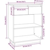  Konzolni ormarić boja meda 60 x 34 x 75 cm od masivne borovine | shoptok.hr